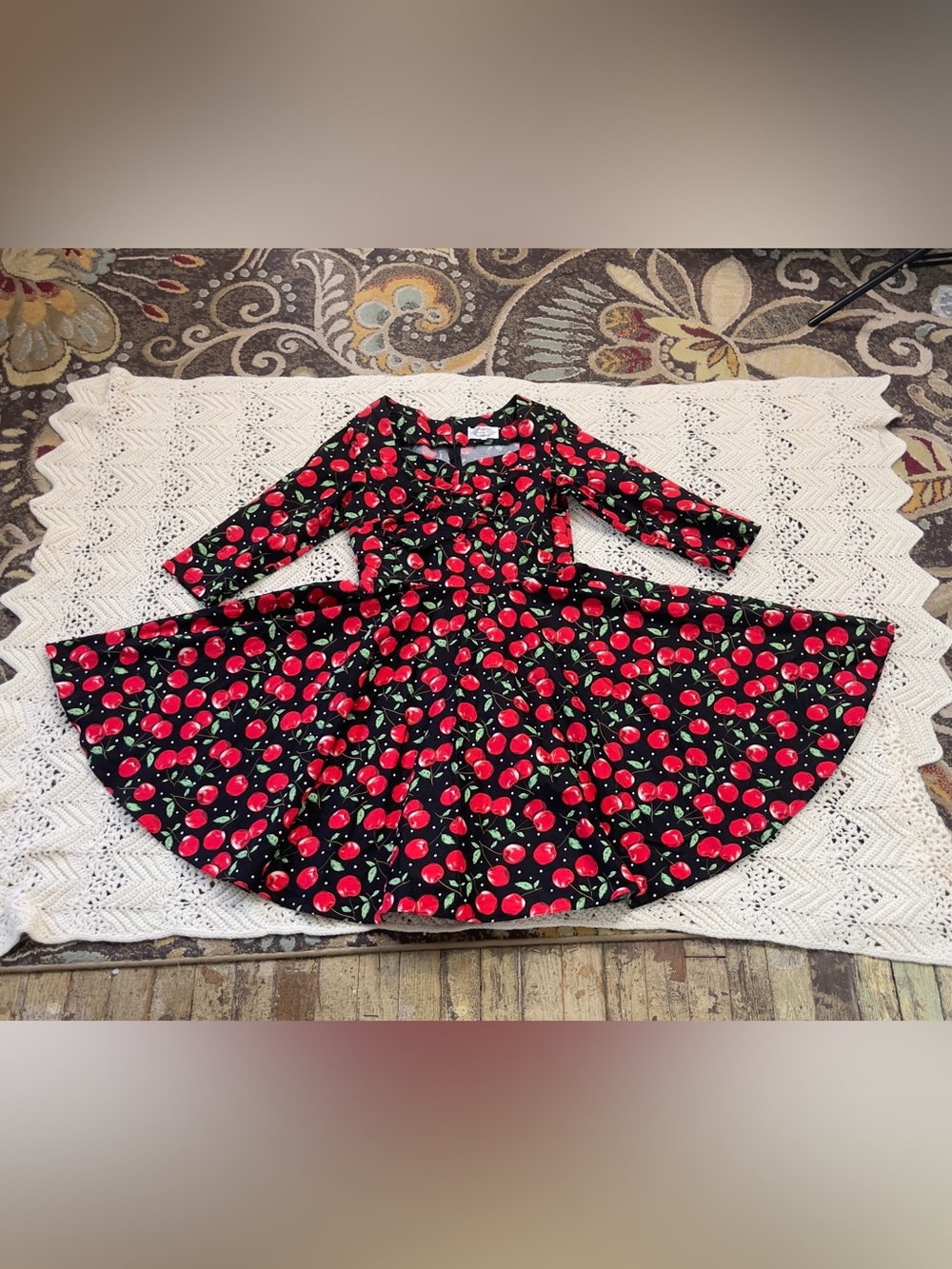 Maggie Tang Rockabilly Cherries 🍒 dress Full Circle Skirt